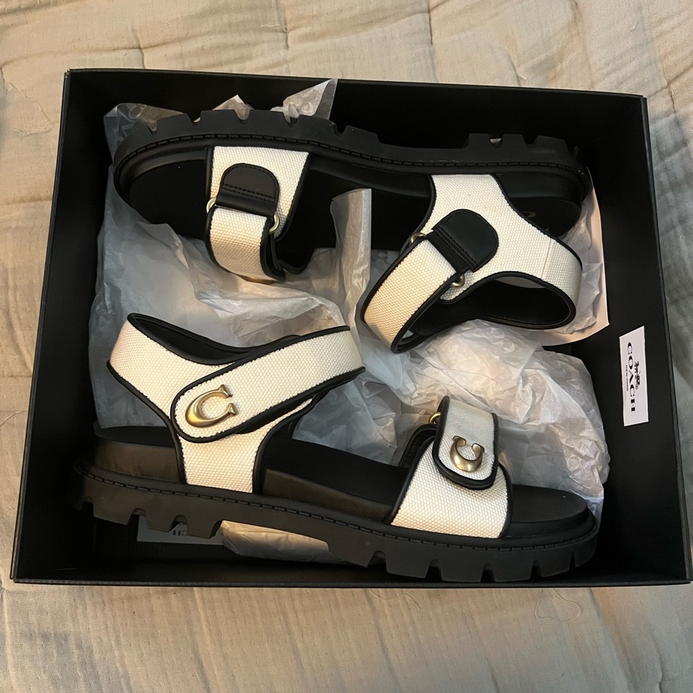 Coach Brynn Canvas Sandals